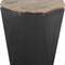 Homeroots Black Metal & Natural Wood Hinged-Top Side Table 380665 - alternate 4